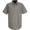 Vf Imagewear Red Kap¬Æ Men's Industrial Work Shirt Short Sleeve Gray Long-4XL SP24 SP24GYSSL4XL